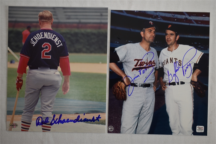 Red Schoendinst & Perry Brothers Autographed 8x10 Photos