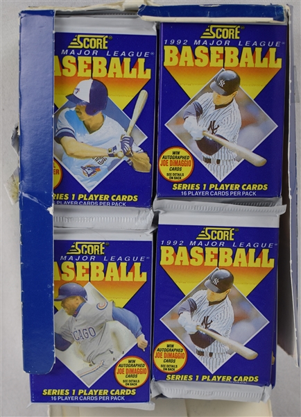 Vintage Box of 1992 Score Baseball Card Packs