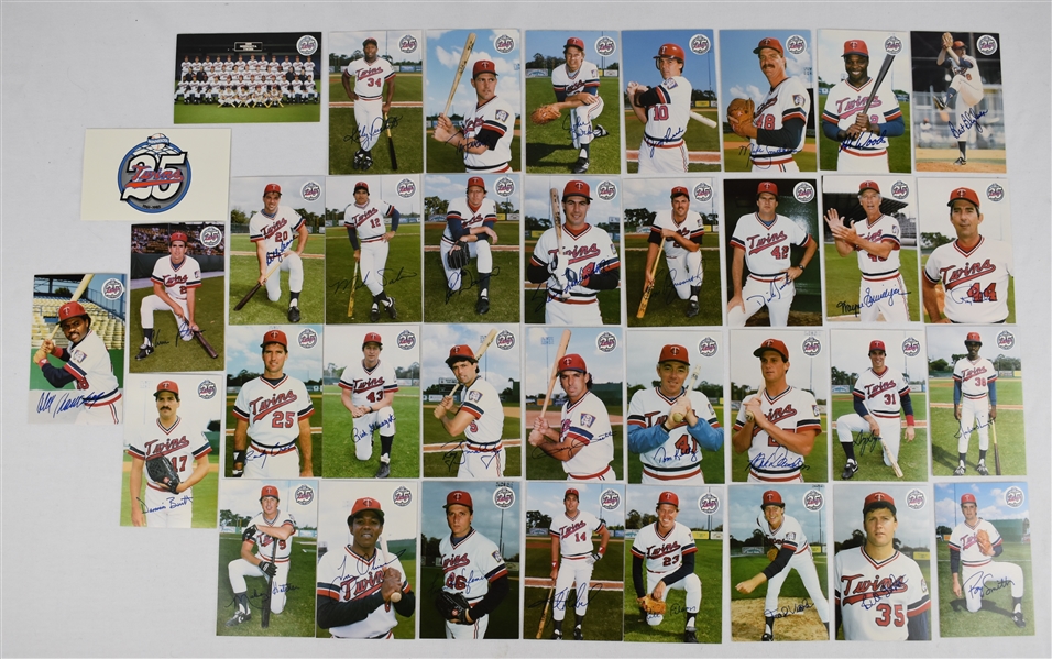 Minnesota Twins 1986 Team Baseball Post Card Set w/Kirby Puckett
