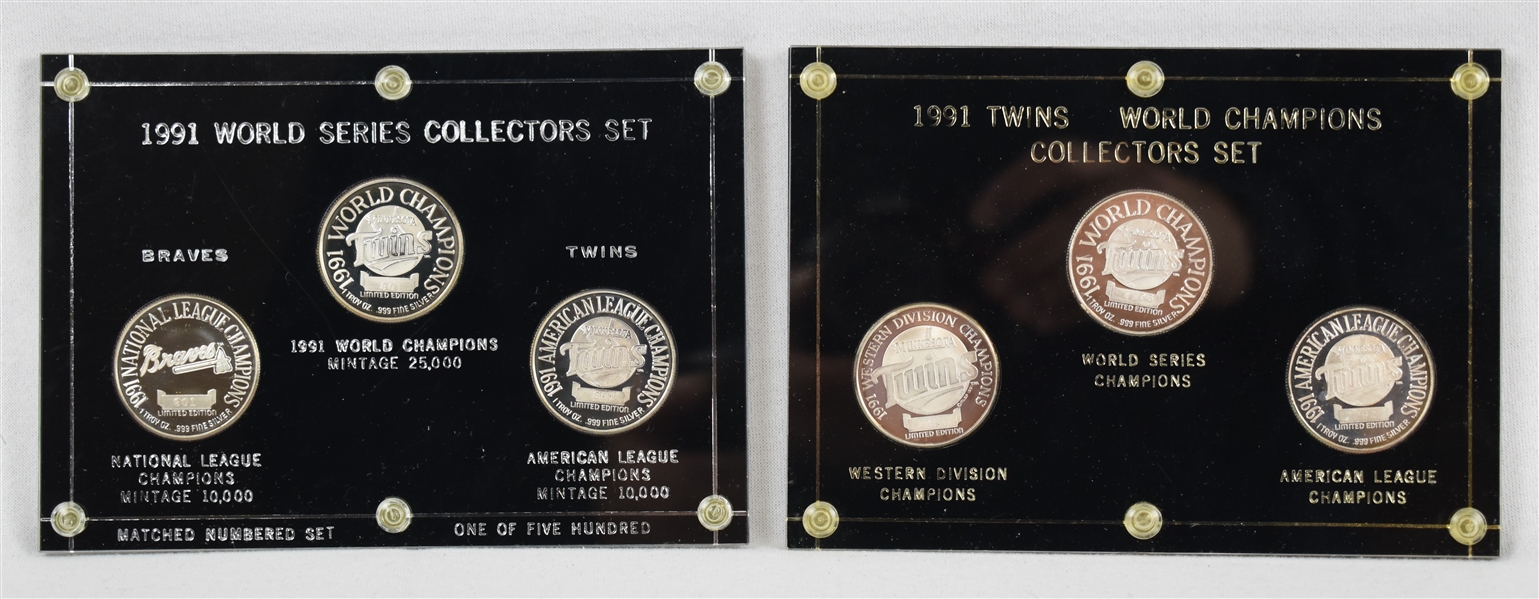 Minnesota Twins 1991 World Champions Collectors Coin Set