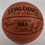 Boston Celtics Legends Autographed Basketball w/Red Auerbach Larry Bird Bill Russell Bob Cousy JSA LOA
