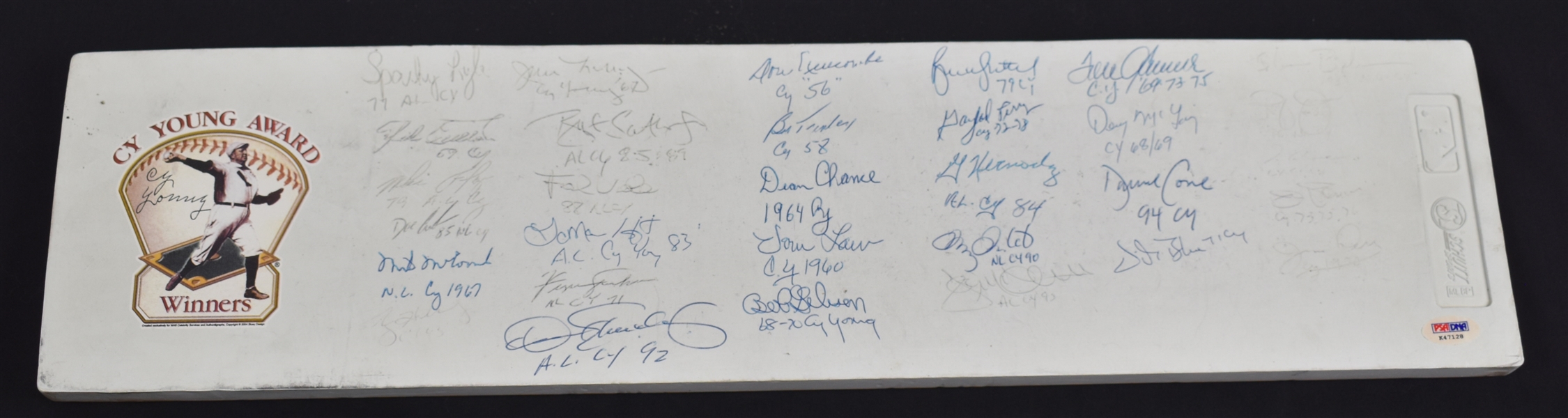 Cy Young Award Winners Autographed Pitching Rubber w/32 Signatures PSA/DNA