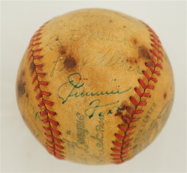 Jimmie Foxx Autographed Baseball PSA/DNA 3.5