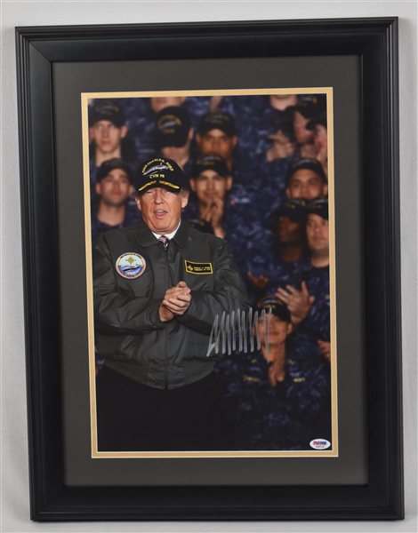 Donald Trump Autographed Framed Photo Vertical PSA/DNA 