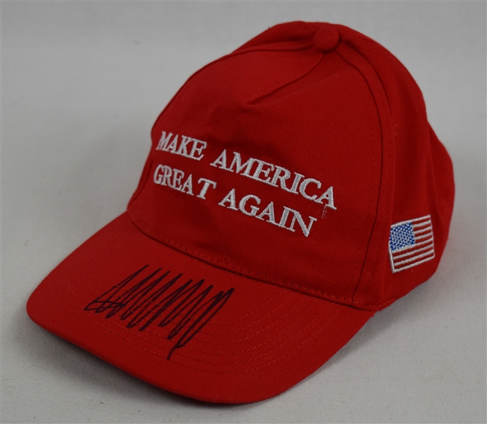 Donald Trump Autographed Make America Great Again Hat PSA/DNA 