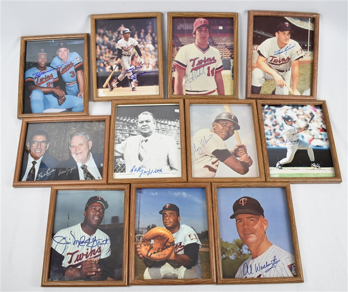 Minnesota Twins Collection of 11 Autographed Photos w/Carew Killebrew