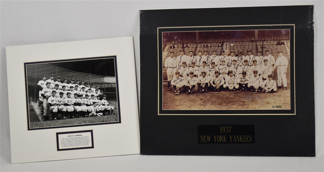 New York Yankees 1927 & 1938 Team Photos