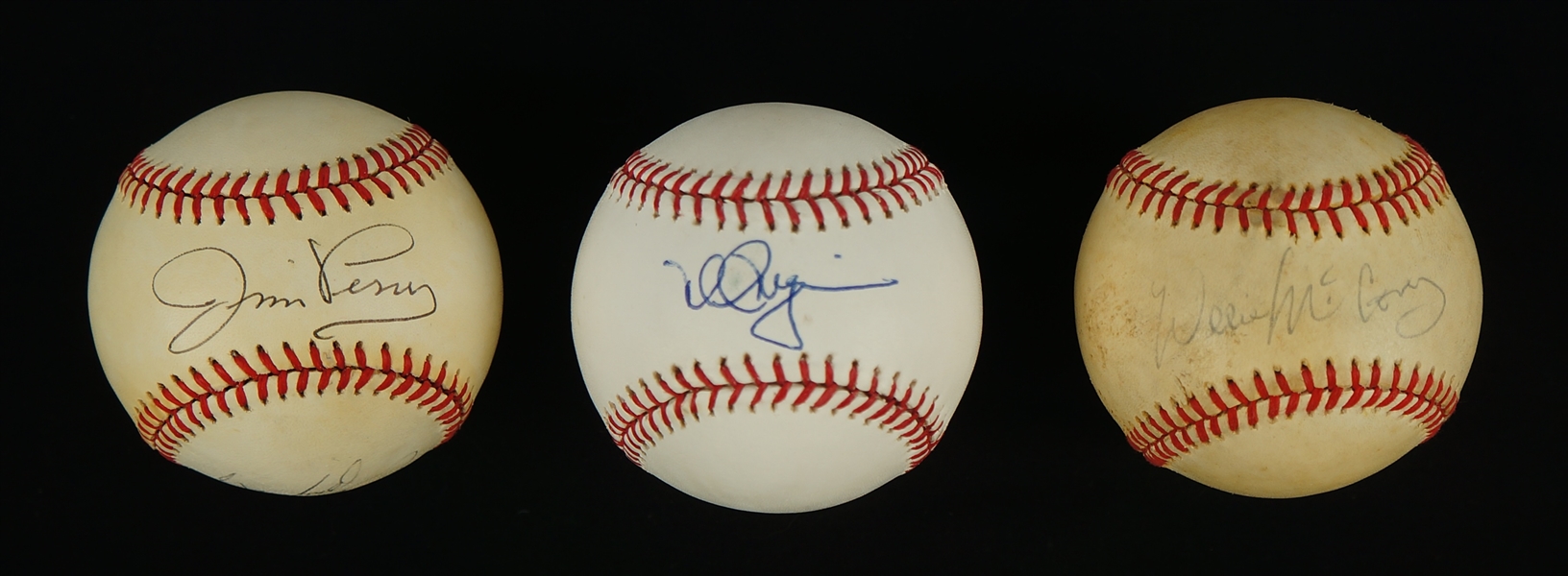 Willie McCovey Mark McGwire & Perry Brothers Autographed Baseballs 
