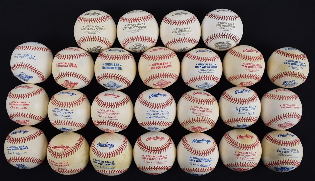 Collection of 25 World Series 1979-2003 Baseballs