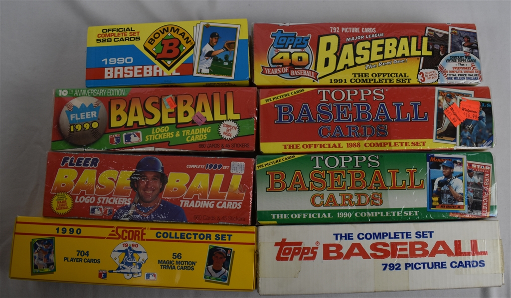 Collection of 8 Factory Baseball Card Sets