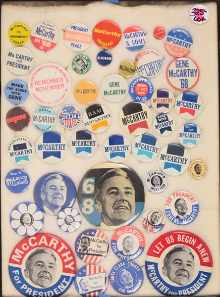 Vintage 1968 Eugene McCarthy Political Pinback Buttons