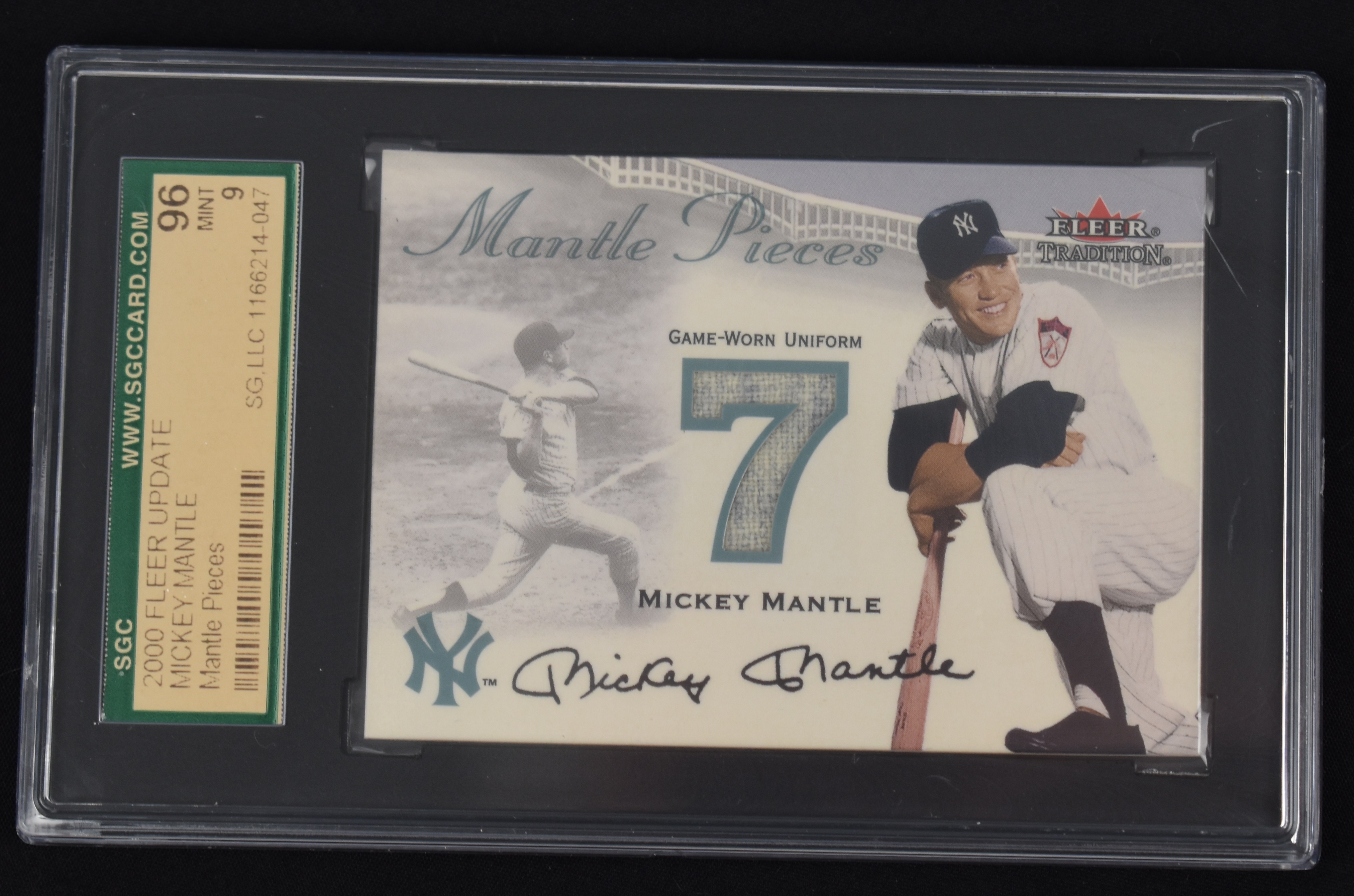 Lot Detail - Mickey Mantle 2000 Fleer Game Used Jersey Card SGC 96