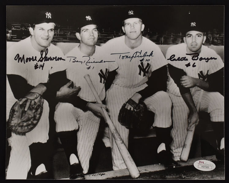 Lot of 2 New York Yankees 1961 Infield Autographed 8x10 Photos