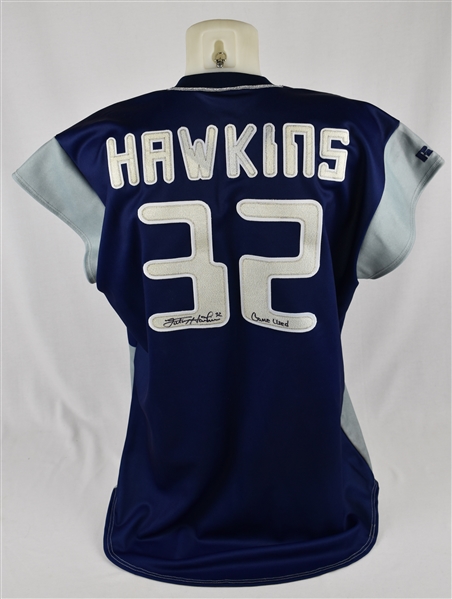 Latroy Hawkins 1999 Minnesota Twins Turn Ahead The Clock Game Used Autographed Jersey