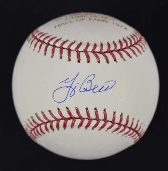Yogi Berra Autographed Inscribed Baseball 2 PSA/DNA