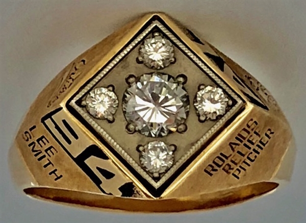 Lee Smith’s 1994 AL Rolaids “Relief Pitcher of the Year” Award Ring 14K Gold w/Diamonds & Letter from Lee Smith