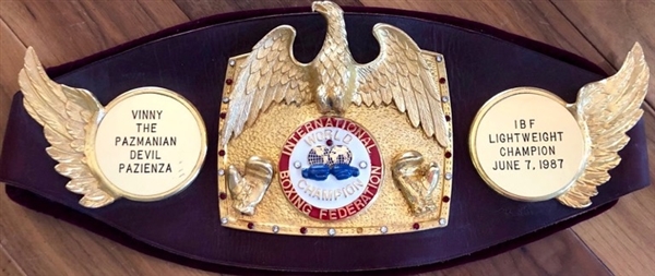 Vinny Pazienzas 1987 IBF World Championship Belt