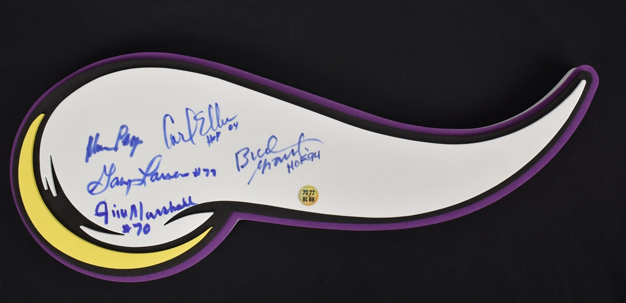 Minnesota Vikings Purple People Eaters Autographed Foam Logo