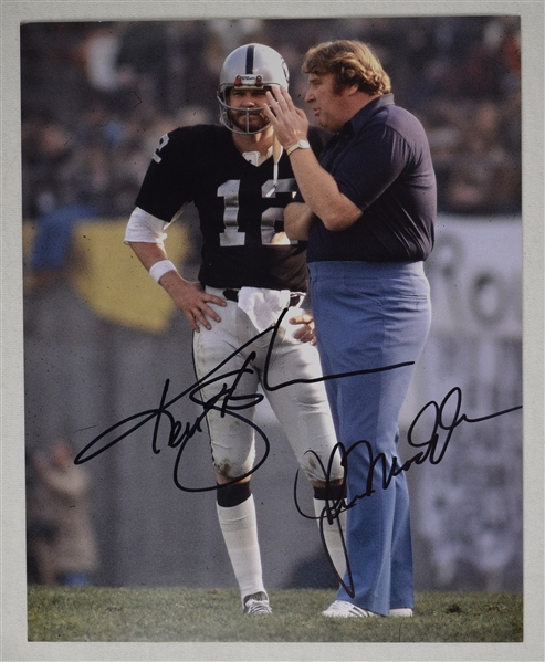 Ken Stabler & John Madden Oakland Raiders Autographed 8x10 Photo