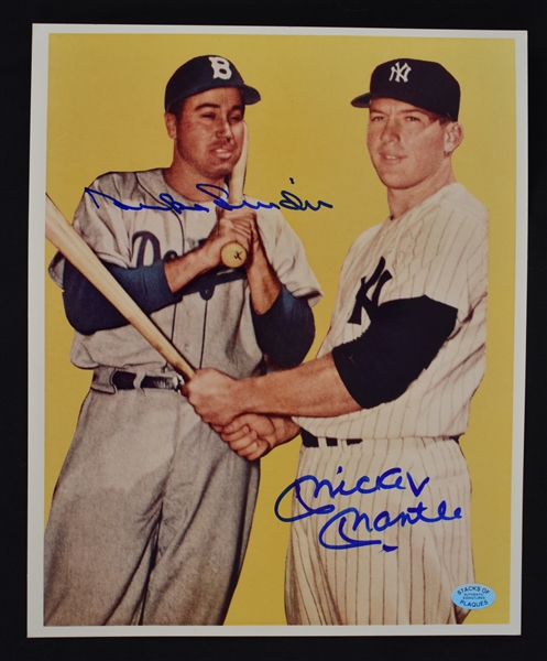 Mickey Mantle & Duke Snider Autographed 8x10 Photo