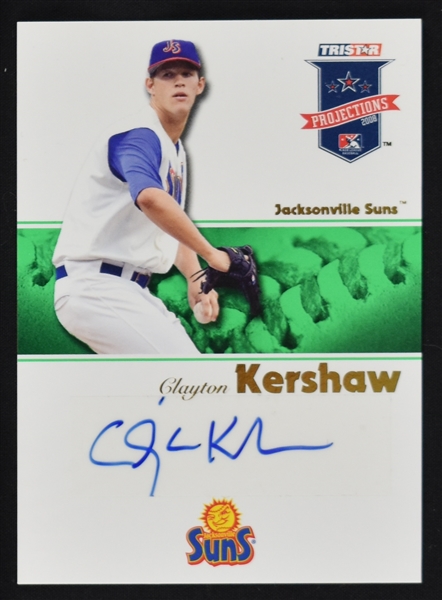 Clayton Kershaw Autographed Rookie Card