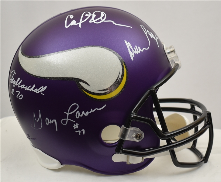 Purple People Eaters Autographed Minnesota Vikings Full Size Replica Helmet 5