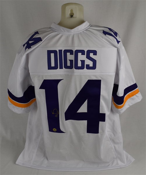 Stefon Diggs Autographed Minnesota Vikings Road White Jersey
