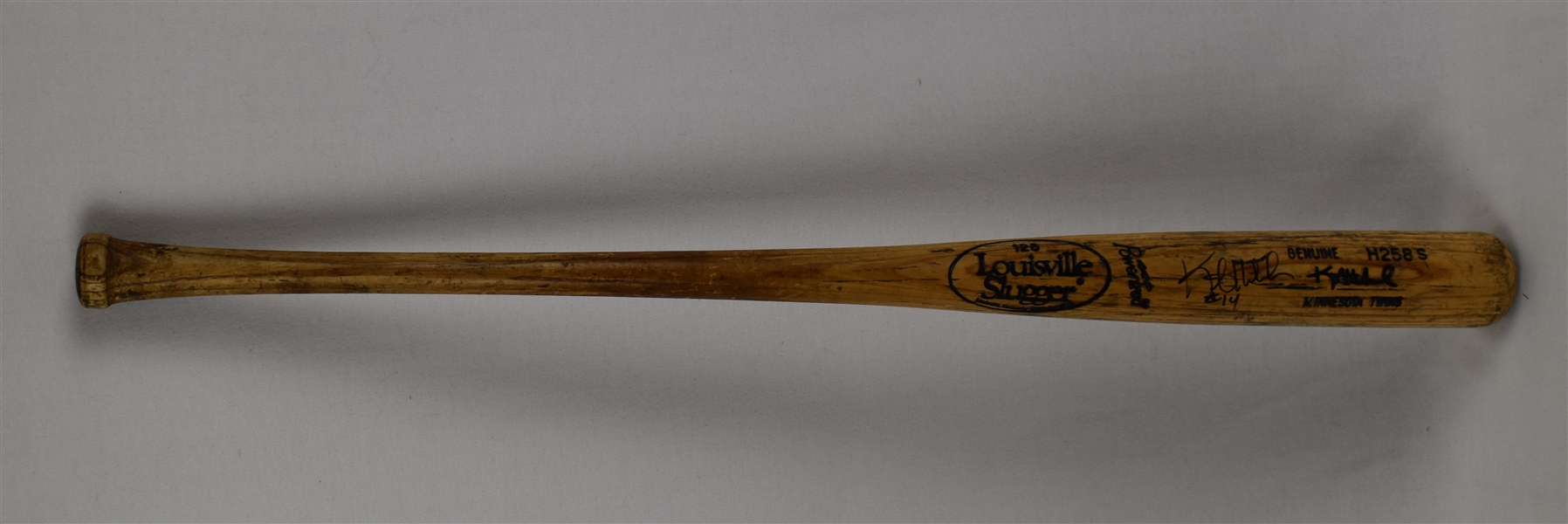 Kent Hrbek 1986-89 Minnesota Twins Game Used & Autographed Bat