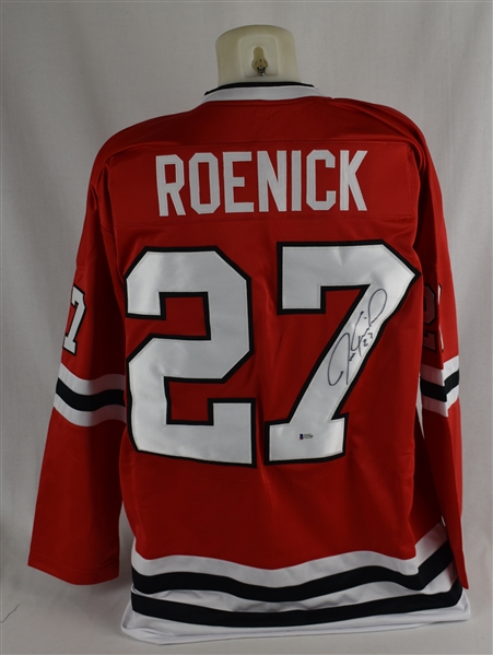 Jeremy Roenick Autographed Chicago Blackhawks Jersey Beckett COA