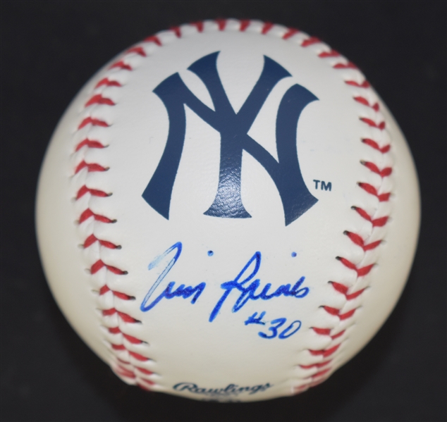 Tim Raines Autographed New York Yankees Baseball