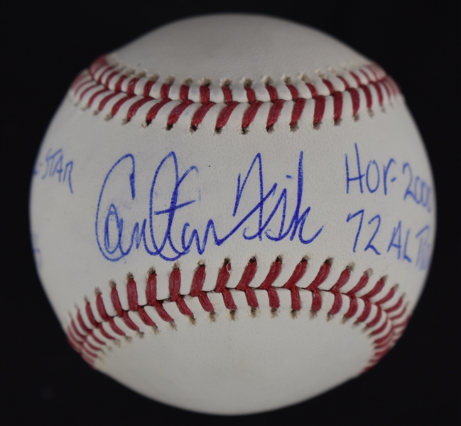 Carlton Fisk Autographed & Multi Inscribed Baseball 