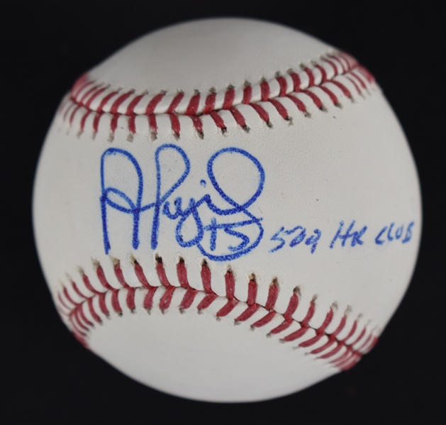 Albert Pujols Autographed & Inscribed 500th HR Baseball 