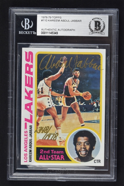 Kareem Abdul-Jabbar Autographed Limited Edition Basketball Card BAS