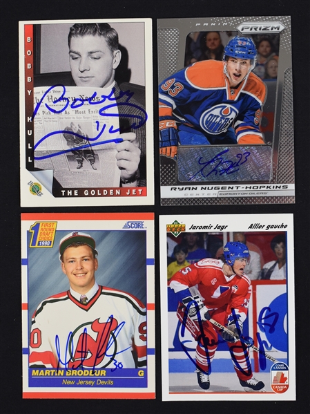 Collection of 4 Autographed Hockey Cards 