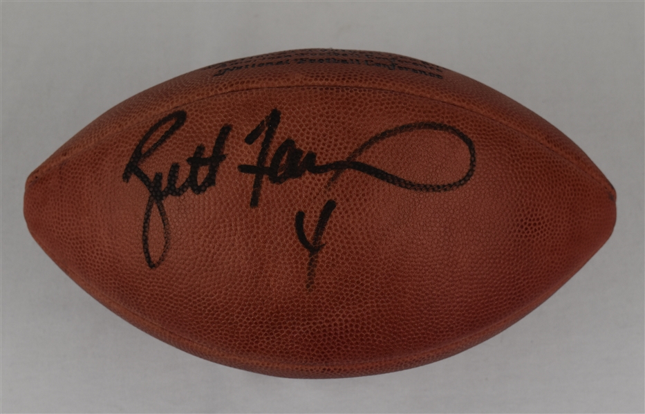 Brett Favre Autographed Football 