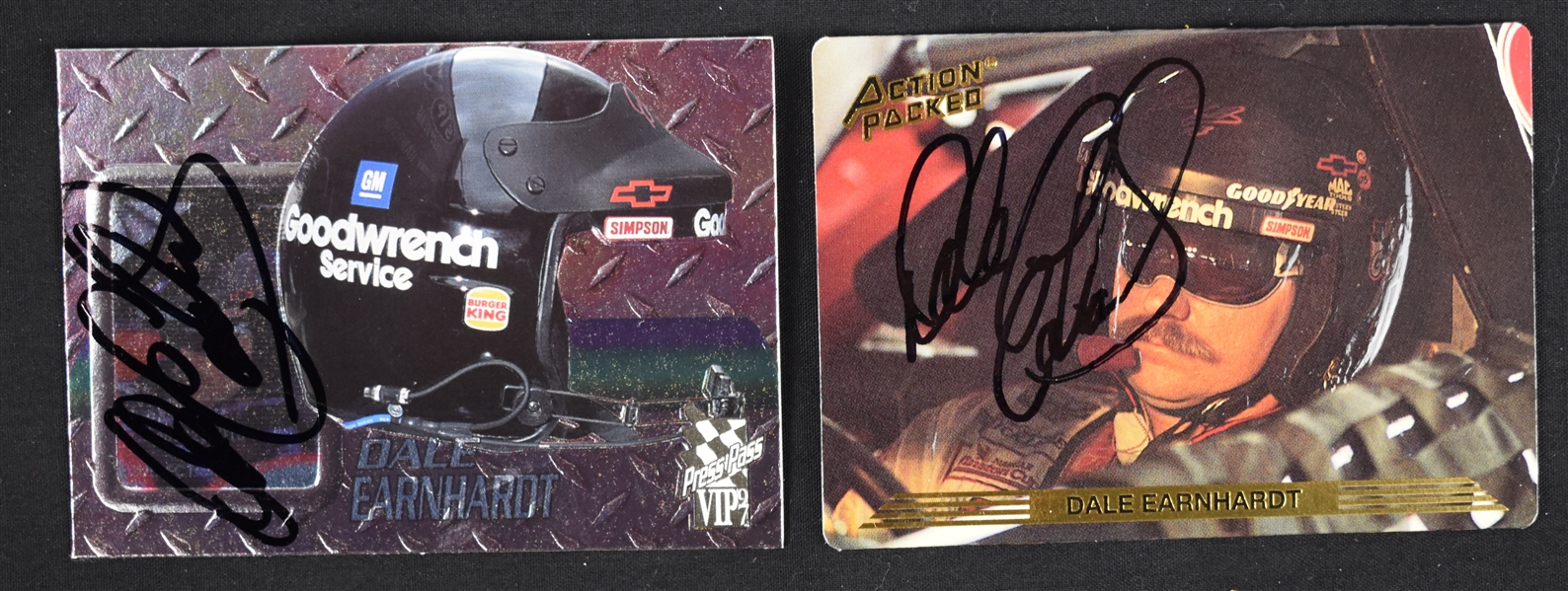 Dale Earnhardt Lot of 2 Autographed Cards 