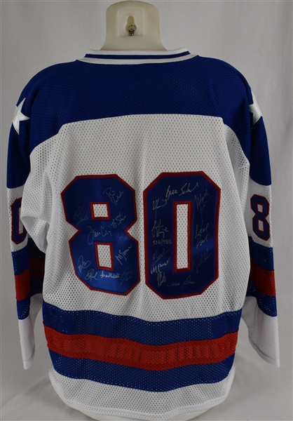 Team USA 1980 "Miracle on Ice" Olympic Gold Medal Team Signed Jersey