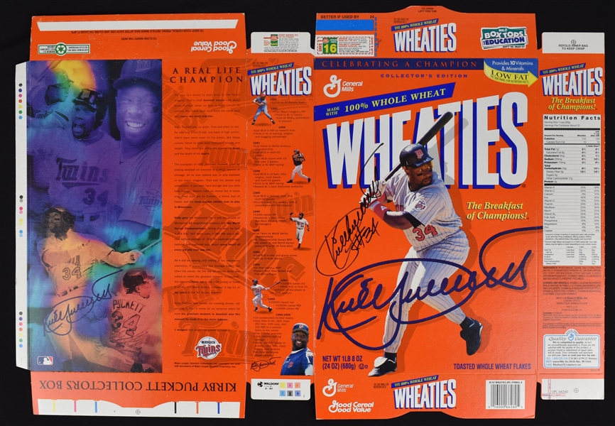 Kirby Puckett Autographed Wheaties Box