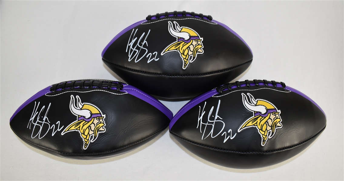 Harrison Smith Lot of 3 Autographed Footballs