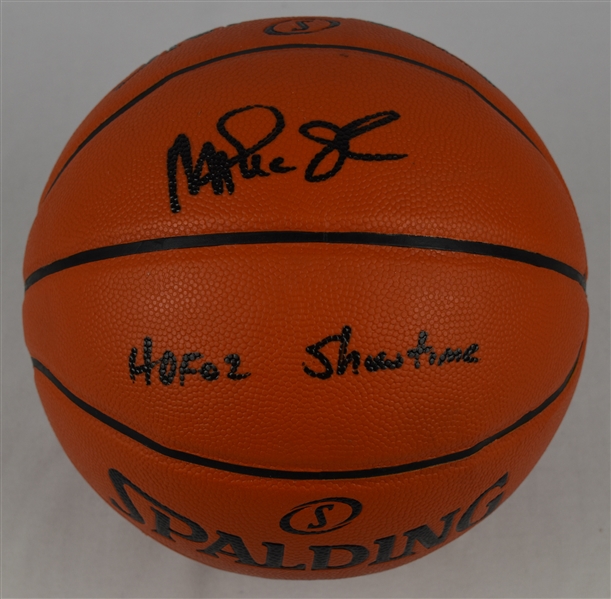 Magic Johnson Autographed & Inscribed Basketball PSA/DNA