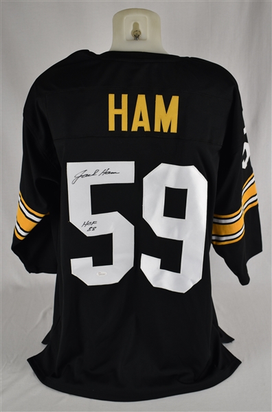 Jack Ham Autographed & Inscribed Pittsburgh Steelers Jersey