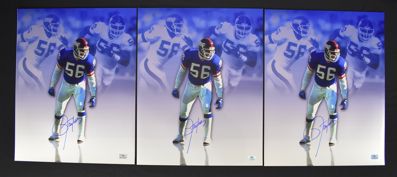 Lawrence Taylor Lot of 4 Autographed 16x20 Photos 