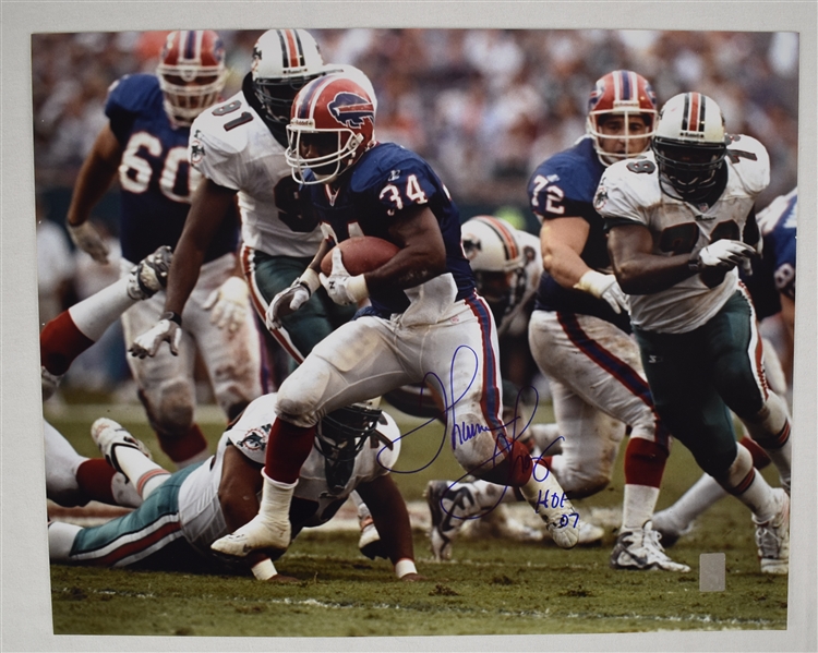 Thurman Thomas Autographed & Inscribed 16x20 Photo