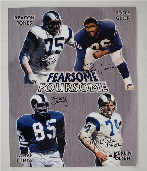 Fearsome Foursome Autographed & Inscribed 16x20 Photo