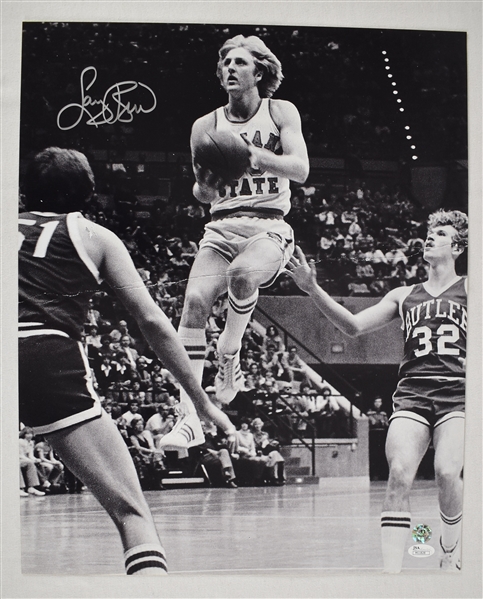 Larry Bird Indiana State Autographed 16x20 Photo