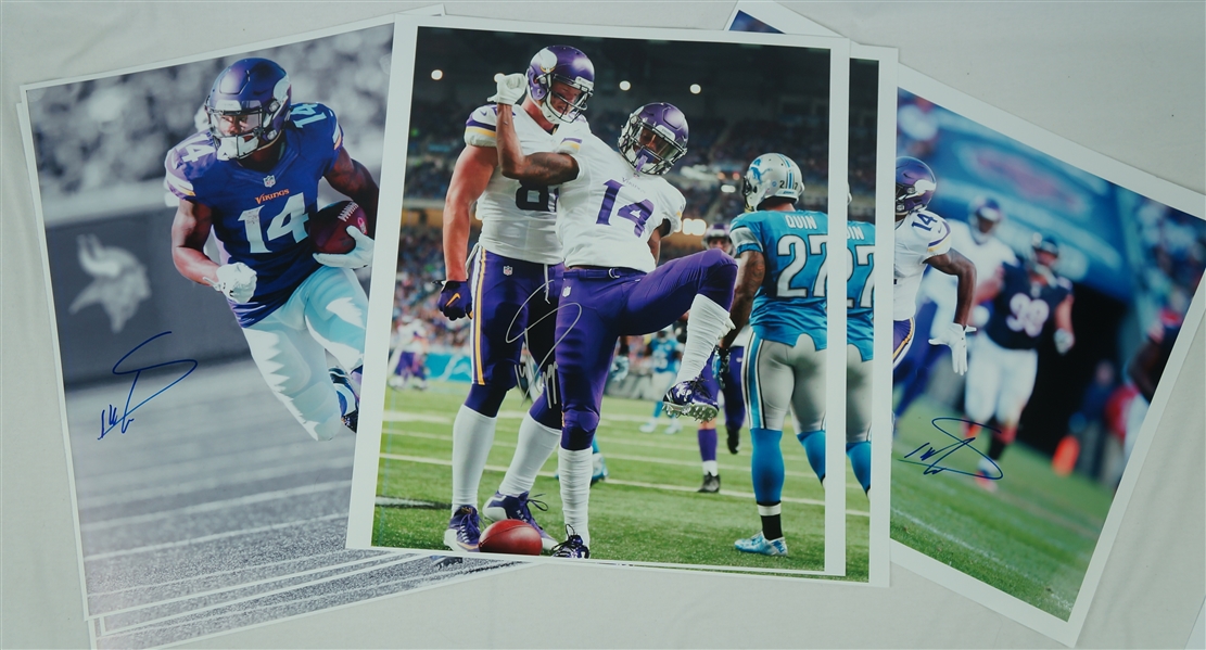 Stefon Diggs Lot of 6 Autographed 16x20 Photos