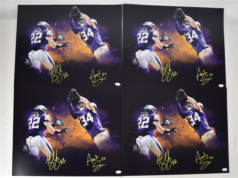 Harrison Smith & Andrew Sendejo Lot of 4 Autographed 16x20 Photos