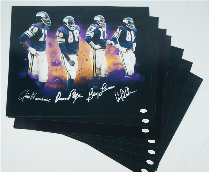 Purple People Eaters Lot of 7 Autographed 16x20 Photos  