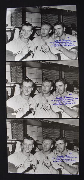 Clete Boyer Lot of 3 Autographed & Inscribed 11x14 Photos