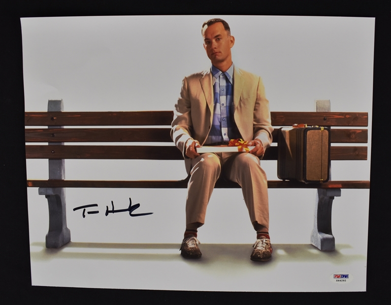 Tom Hanks Autographed 11x14 Forrest Gump Photo PSA/DNA